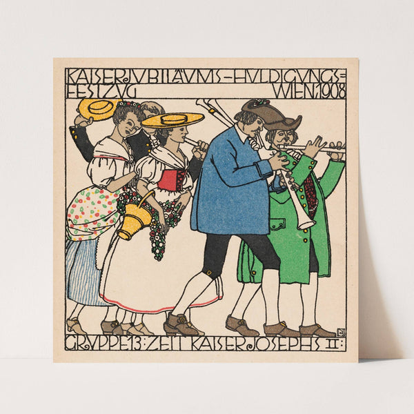 Nr. 169: Kaiserjubiläums-Huldigungs-Festzug Wien 1908, Gruppe 13: Zeit Kaiser Josephs II. (1908) by Josef von Diveky