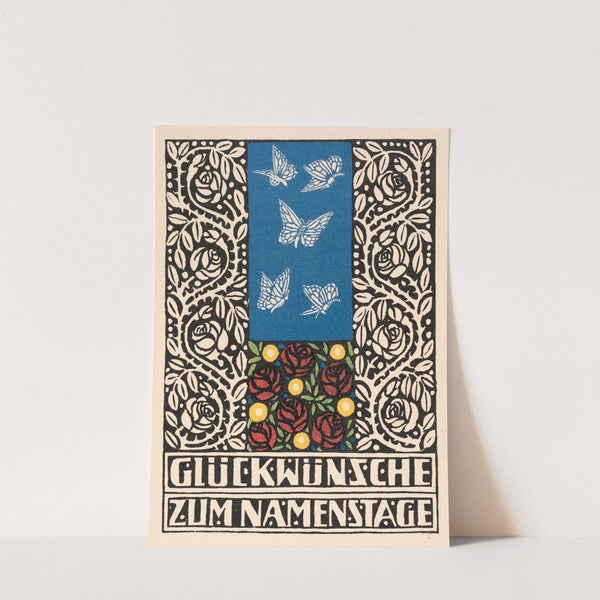 Nr. 17: Glückwunschkarte zum Namenstag (1907) by Gustav Kalhammer