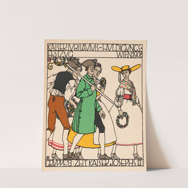 Nr. 173: Kaiserjubiläums-Huldigungs-Festzug Wien, 1908, Gruppe 13: Zeit Kaiser Josephs II. (1908) by Josef von Diveky