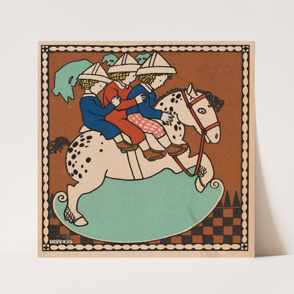 Nr. 240: Schaukelpferd mit drei Kindern (1909) by Josef von Diveky