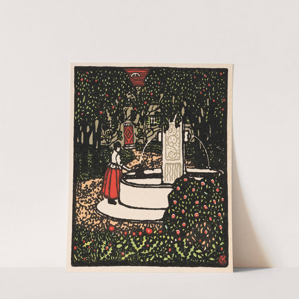 Nr. 254: Frau am Brunnen (1909) by Carl Krenek