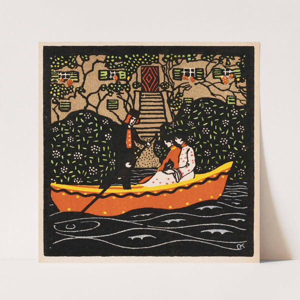 Nr. 255: Paar bei Bootsfahrt (1909) by Carl Krenek