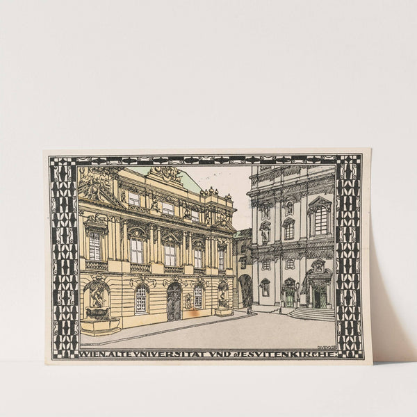 Nr. 316: Vienna, Old University and Jesuit Church (1910) by Josef von Diveky