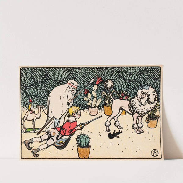 Nr. 338: Kinderträume, 3. Löwenjagd (1911) by Richard Teschner