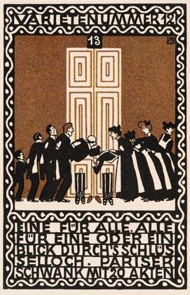 Nr. 83: ‘Varieténummer 12: Eine für alle, alle für eine oder ein Blick durch’s Schlüsselloch. Pariser Schwank mit 20 Akten’ (1907)
