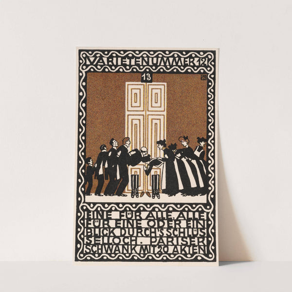 Nr. 83: ‘Varieténummer 12: Eine für alle, alle für eine oder ein Blick durch’s Schlüsselloch. Pariser Schwank mit 20 Akten’ (1907) by Moriz Jung