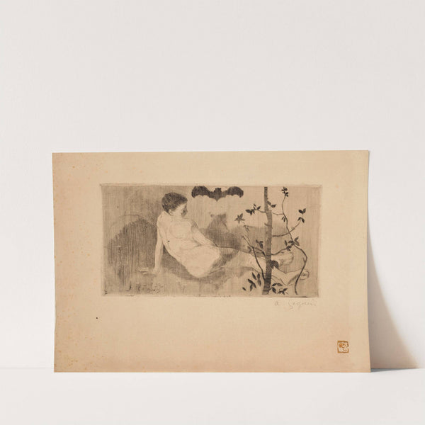 Nu à la chauve-souris (Nude in a shadow of a Bat) (1890) by Armand Seguin