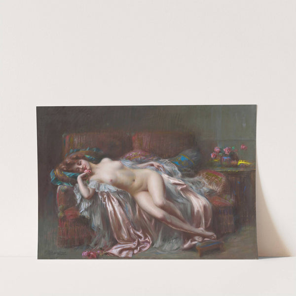 Nu allongé à la rose by Delphin Enjolras