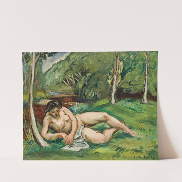 Nu allongé dans un paysage by Emile Othon Friesz