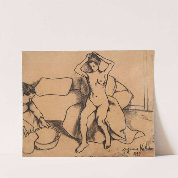 Nu assis se coiffant by Suzanne Valadon