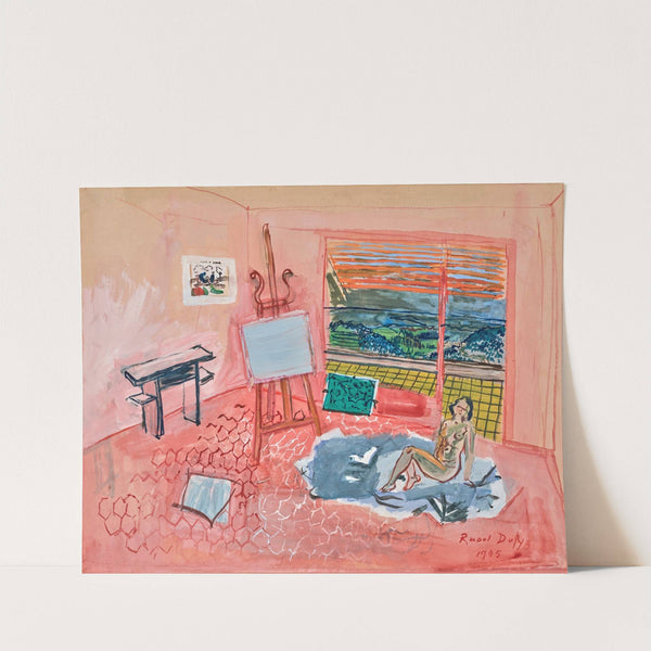 Nu dans l’atelier rouge de Vence (1945) by Raoul Dufy