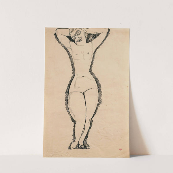 Nu De Face, Bras Levés (1911) by Amedeo Modigliani