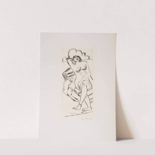 Nude and Cat on the Beach (1928) by Max Beckmann