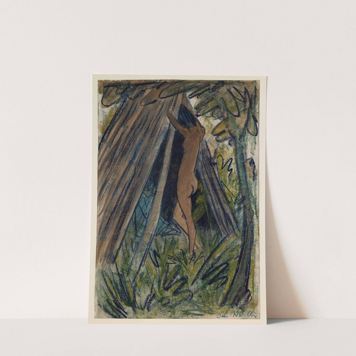 Nude Before a Tent by Otto Mueller