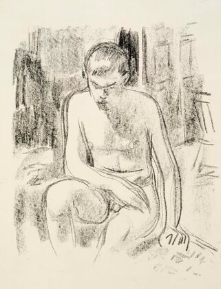Nude Boy Seated