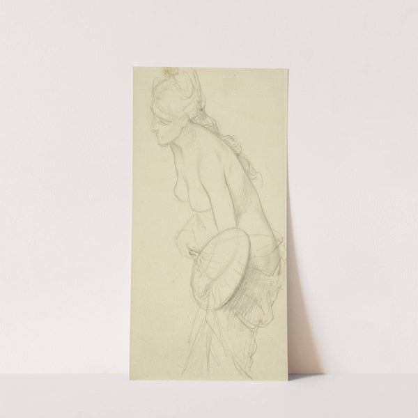 Nude Figure Holding a Fan by Charles French