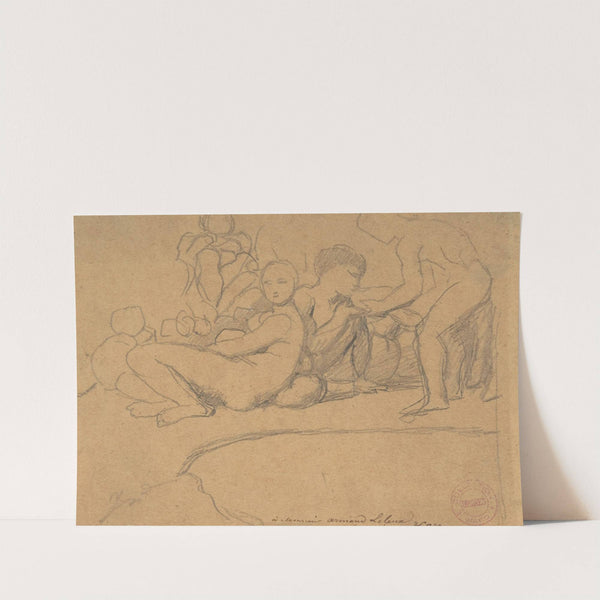 Nude Figures for L'Âge d'Or, Château de Dampierre by Jean Auguste Dominique Ingres