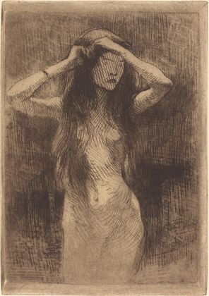 Nude Girl Combing Her Hair (1887)