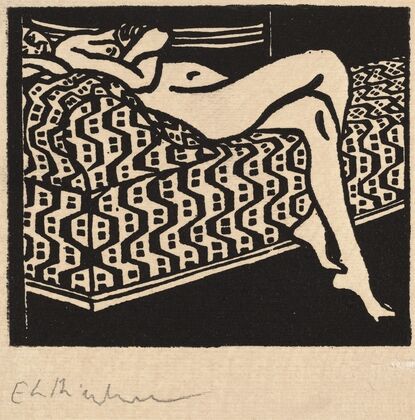 Nude Girl Lying on a Sofa (1905)