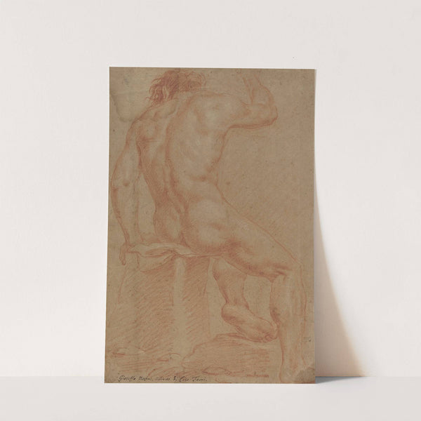 Nude Male Figure (recto) (17th century) by Italian School