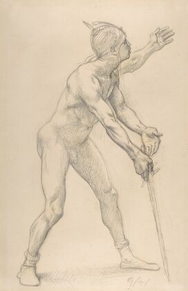 Nude Male Figure with a Sword
