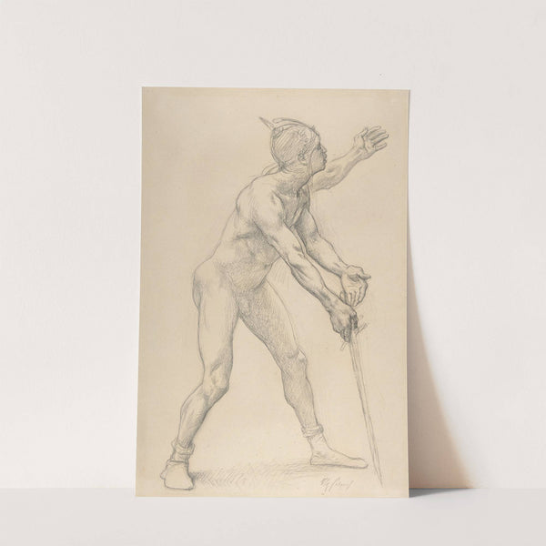 Nude Male Figure with a Sword (1878) by Alexandre Cabanel