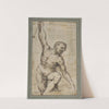 Nude Male Figure with Upraised Right Arm by Girolamo Romanino