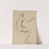 Nude Male Sitting with His Right Hand Extended, Shown in Profile (1880 - 1890) by Hans Thoma