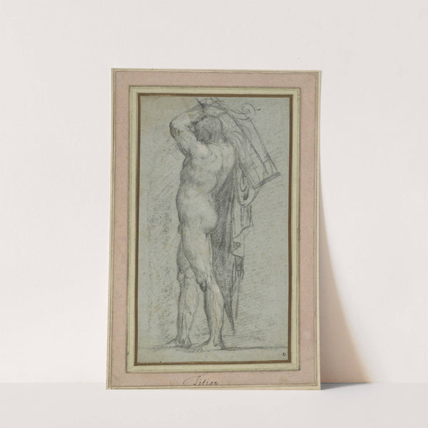 Nude Man Carrying a Rudder on His Shoulder by Titian
