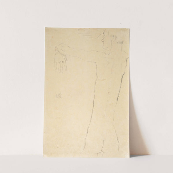 Nude Man with Raised Arms (1911) by Egon Schiele