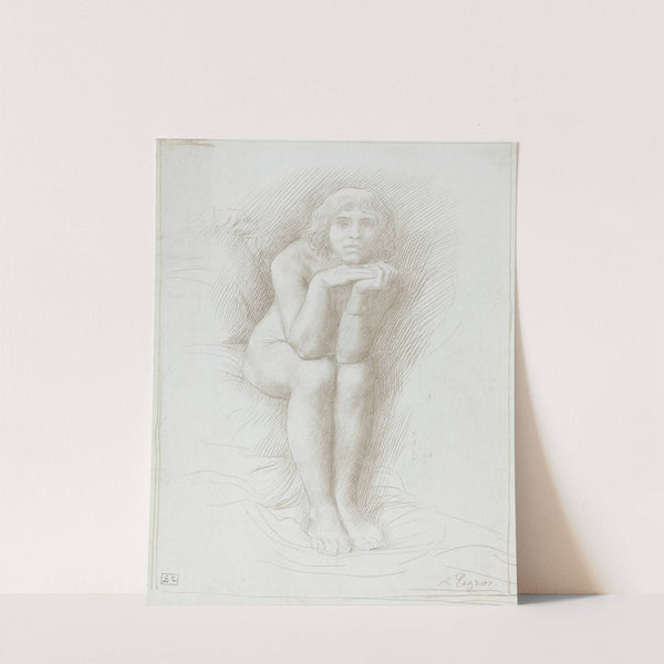 Nude Model Seated by Alphonse Legros