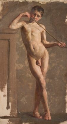 Nude of a standing boy
