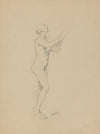 Nude of a Standing Woman, Arms Raised in a Gesture of Prayer