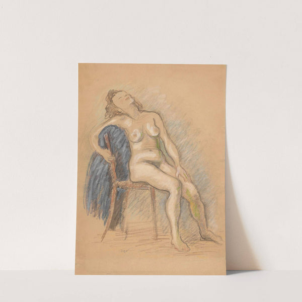 Nude sitting in a chair by Zygmunt Waliszewski