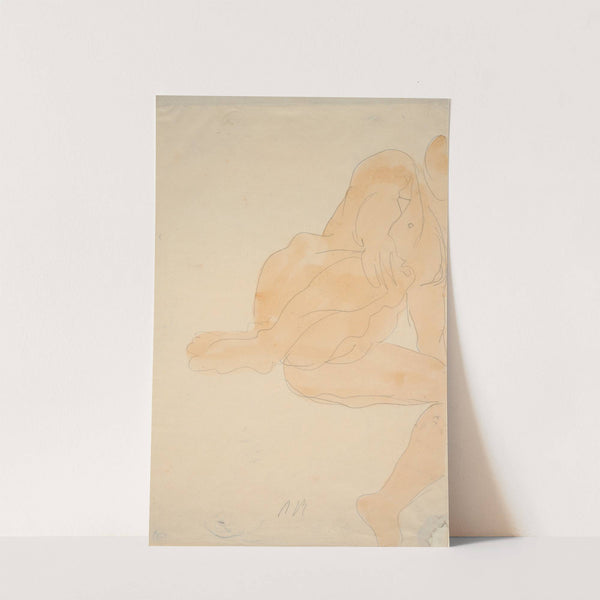 Nude Sitting, Knee Raised by Auguste Rodin