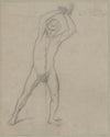 Nude sketch to the executioner with an axe to the painting ‘Martyrdom of St. Matthias’
