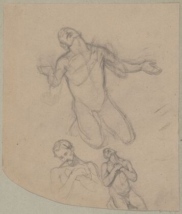 Nude sketch to the figure of St. Matthias to the painting ‘Martyrdom of St. Matthias’