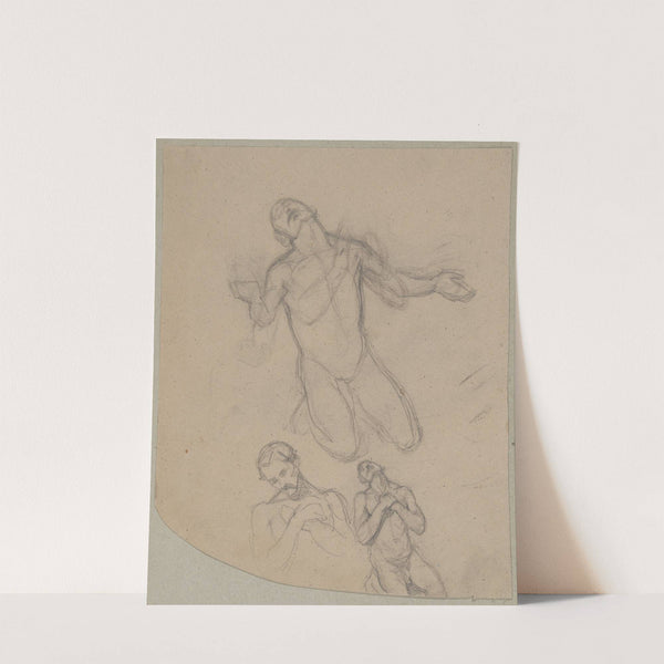 Nude sketch to the figure of St. Matthias to the painting 'Martyrdom of St. Matthias' by Józef Simmler