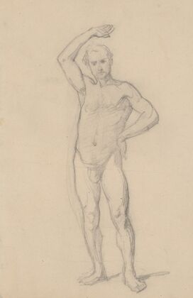 Nude sketch to the high priest to the painting ‘Martyrdom of St. Matthias’