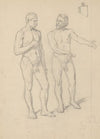 Nude sketches of the figure of King Sigismund I and Hetman Tarnowski in the painting ‘The Upbringing of Sigismund Augustus’