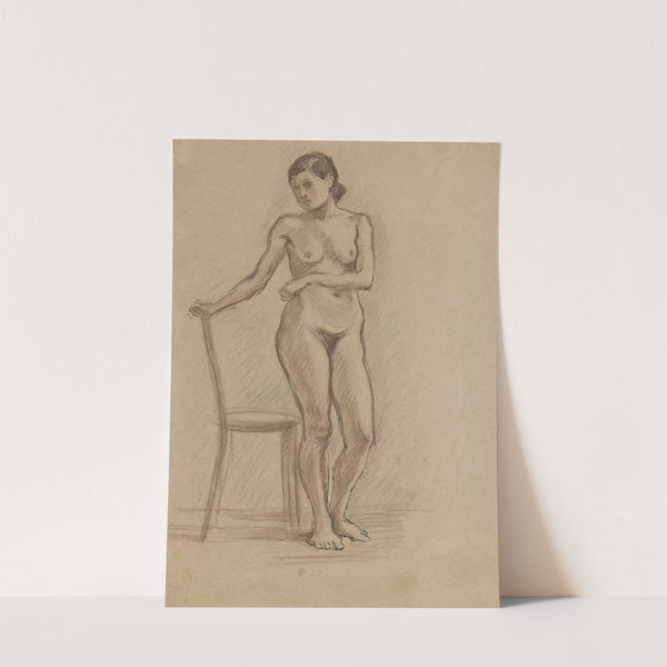 Nude standing beside a chair (1917 - 1936) by Zygmunt Waliszewski