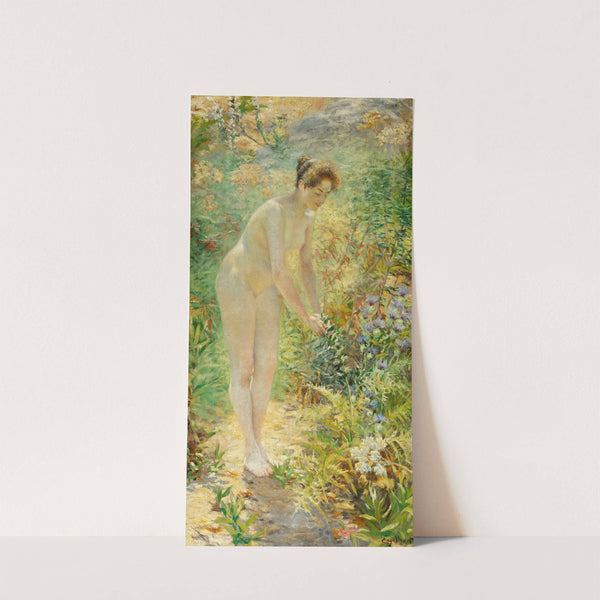 Nude standing outdoors (1900) by Josef Engelhart