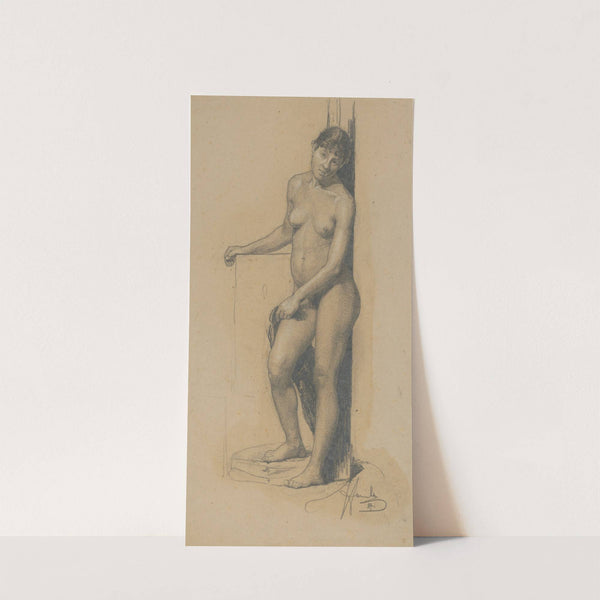 Nude standing woman by Jozef Hanula