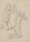 Nude studies for the figures of David and Pius IX in the painting ‘The Immaculate Conception of the Blessed Virgin Mary’