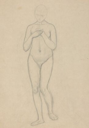 Nude study for the figure of Mary in the painting ‘The Immaculate Conception of the Blessed Virgin Mary’