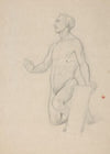 Nude study for the figure of Moses in the painting ‘The Immaculate Conception of the Blessed Virgin Mary’ (1864)