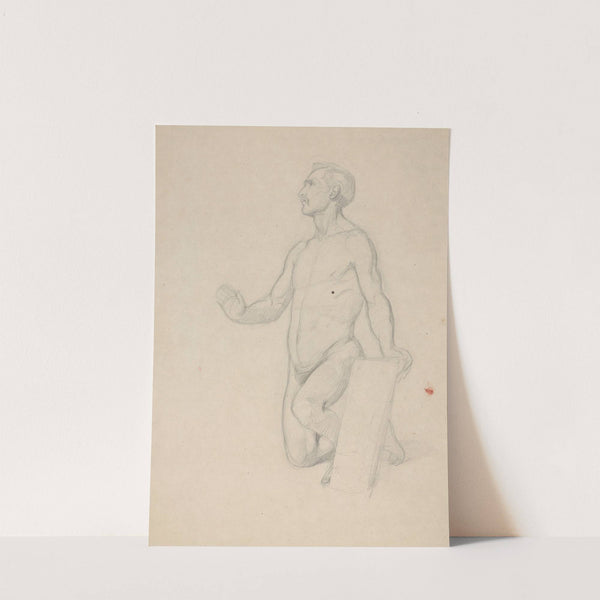 Nude study for the figure of Moses in the painting ‘The Immaculate Conception of the Blessed Virgin Mary’ (1864) by Józef Simmler