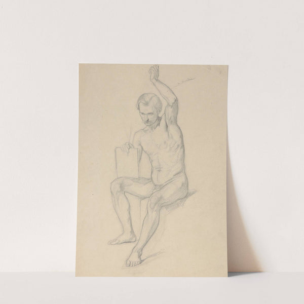 Nude study for the figure of the Prophet Isaiah in the painting ‘The Immaculate Conception of the Blessed Virgin Mary’ (1864) by Józef Simmler