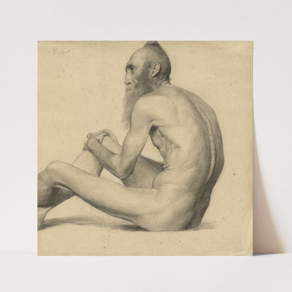 Nude Study of an Old Man by Émile-Jules Pichot