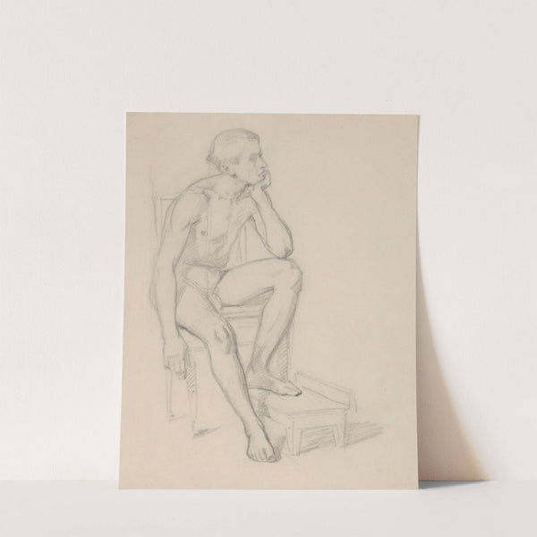 Nude study of prince for the painting ‘The Upbringing of Sigismund Augustus’ (1861) by Józef Simmler